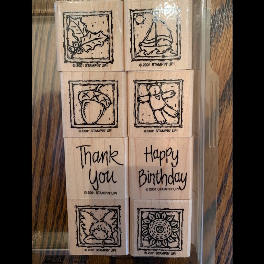 Anytime Greetings rubber stamp set